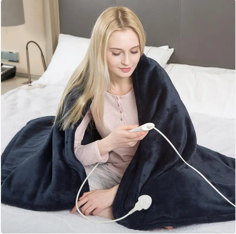 Electric Heated Blanket – 3 Heat Settings, Auto-Off, Machine Washable