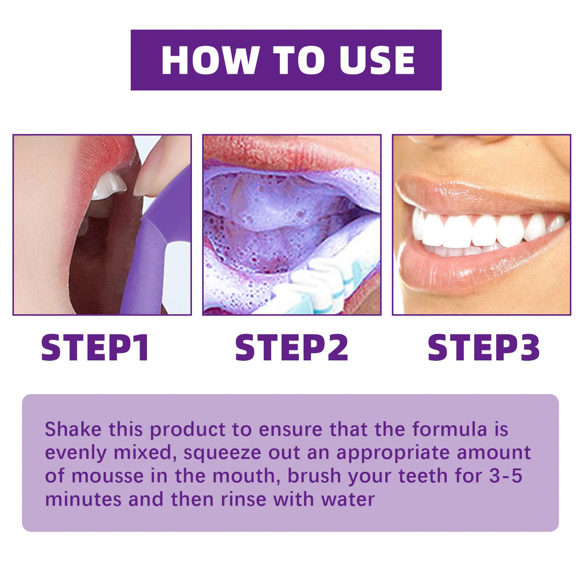 V34 Teeth Whitening Mousse – Stain Removal & Gum Care