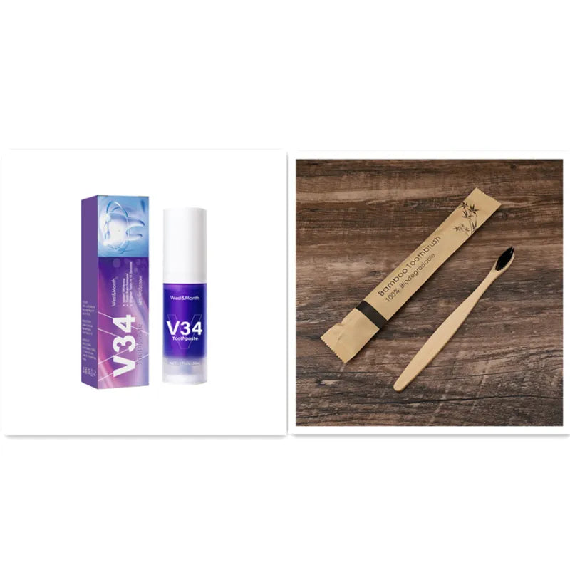 V34 Teeth Whitening Mousse – Stain Removal & Gum Care