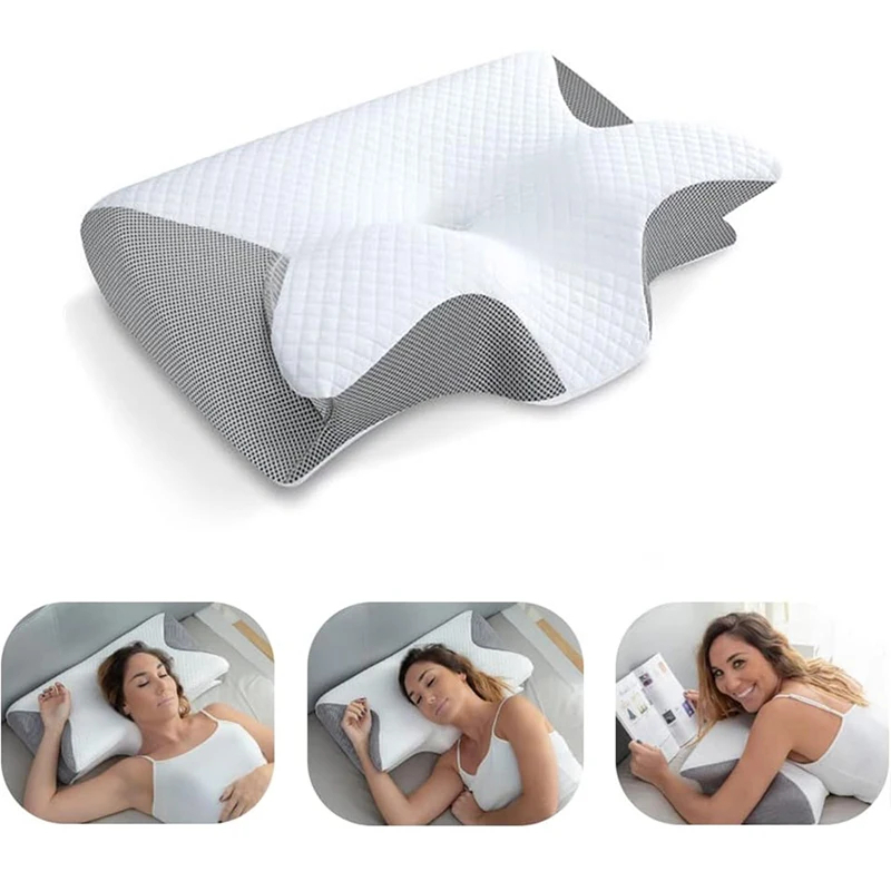 Memory Foam Cervical Neck Pillow – Ergonomic Pain Relief