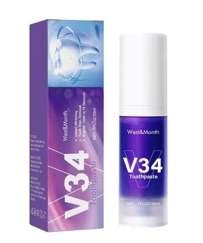 V34 Teeth Whitening Mousse – Stain Removal & Gum Care