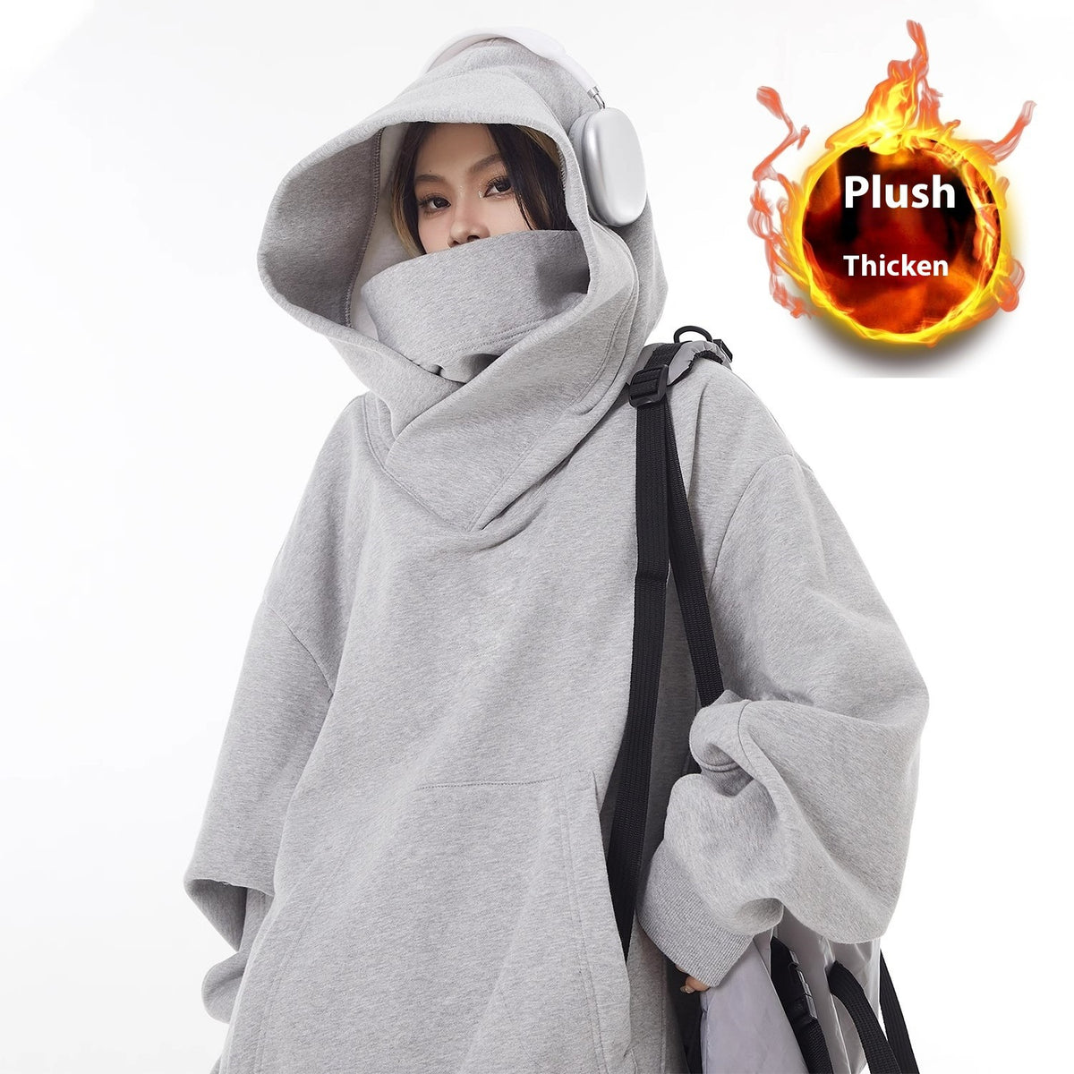 loose-high-collar-fleece-lined-hoodie
