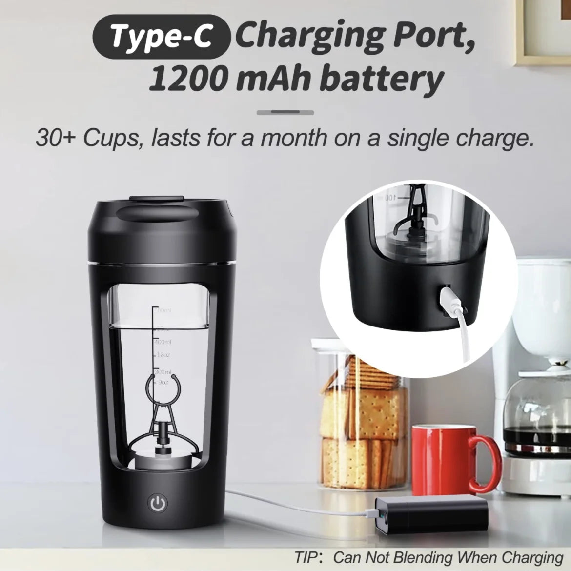 Electric Protein Shaker Bottle – Rechargeable Blender Bottle