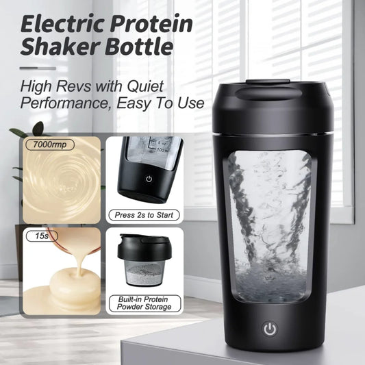 Electric Protein Shaker Bottle – Rechargeable Blender Bottle